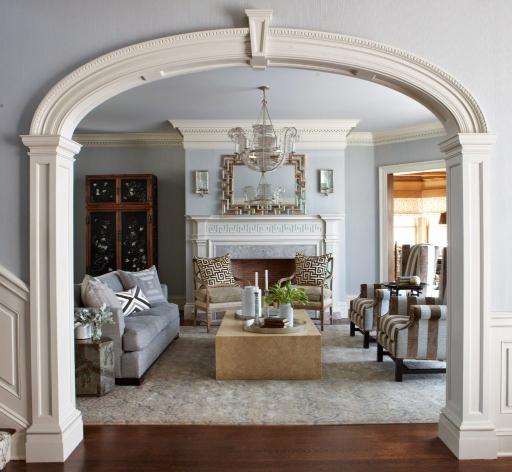 hanging-chandeliers-in-living-rooms-including-luxurious-room-design-with-gold-collection-images-decor-grey-sofa-and-two-striped-brown-upright-chairs-also-wooden-coffee-table