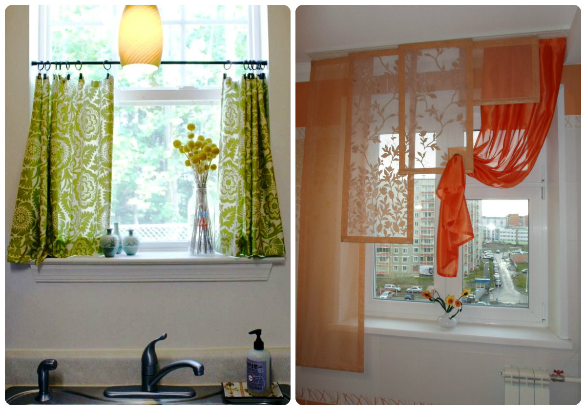 Что можно повесить на окна. Креативные шторы на кухню. Декор окна на кухне. Оригинальные шторы на кухню. Необычные шторы на кухню.
