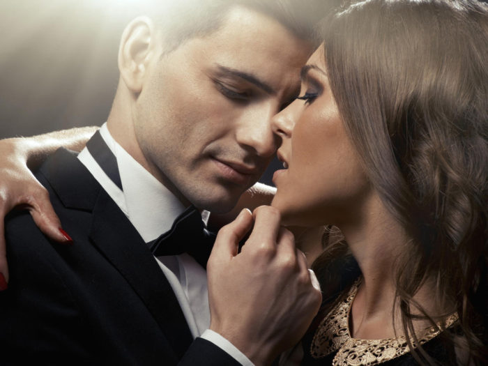 Sensual portrait of cute couple