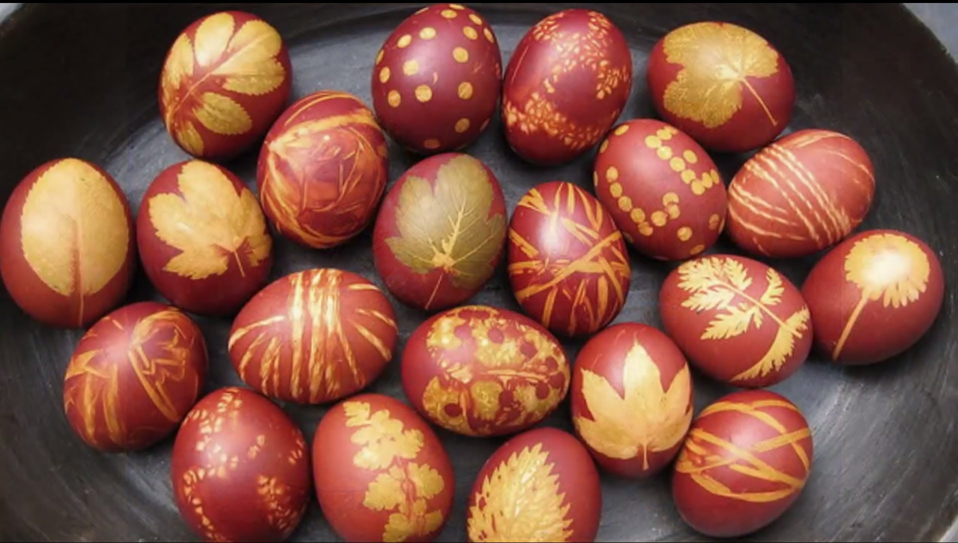 Окраска яиц на пасху. Покрасить яйца в луковой шелухе. Пасхальные яйца Бочарки.