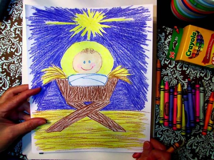 baby-jesus-in-manger-drawing-54