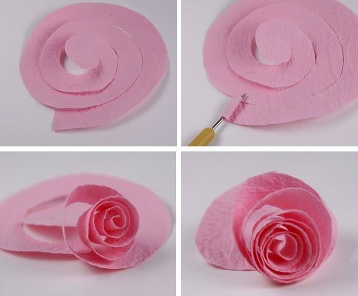 Розочка из бумаги быстро. Розочки из бумаги своими руками. Как сделать розу из бумаги. Розовки из цветной бумаги.