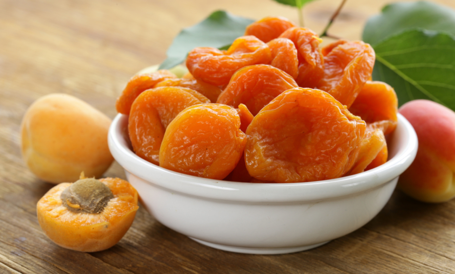 Natural organic dried apricots, rustic still life