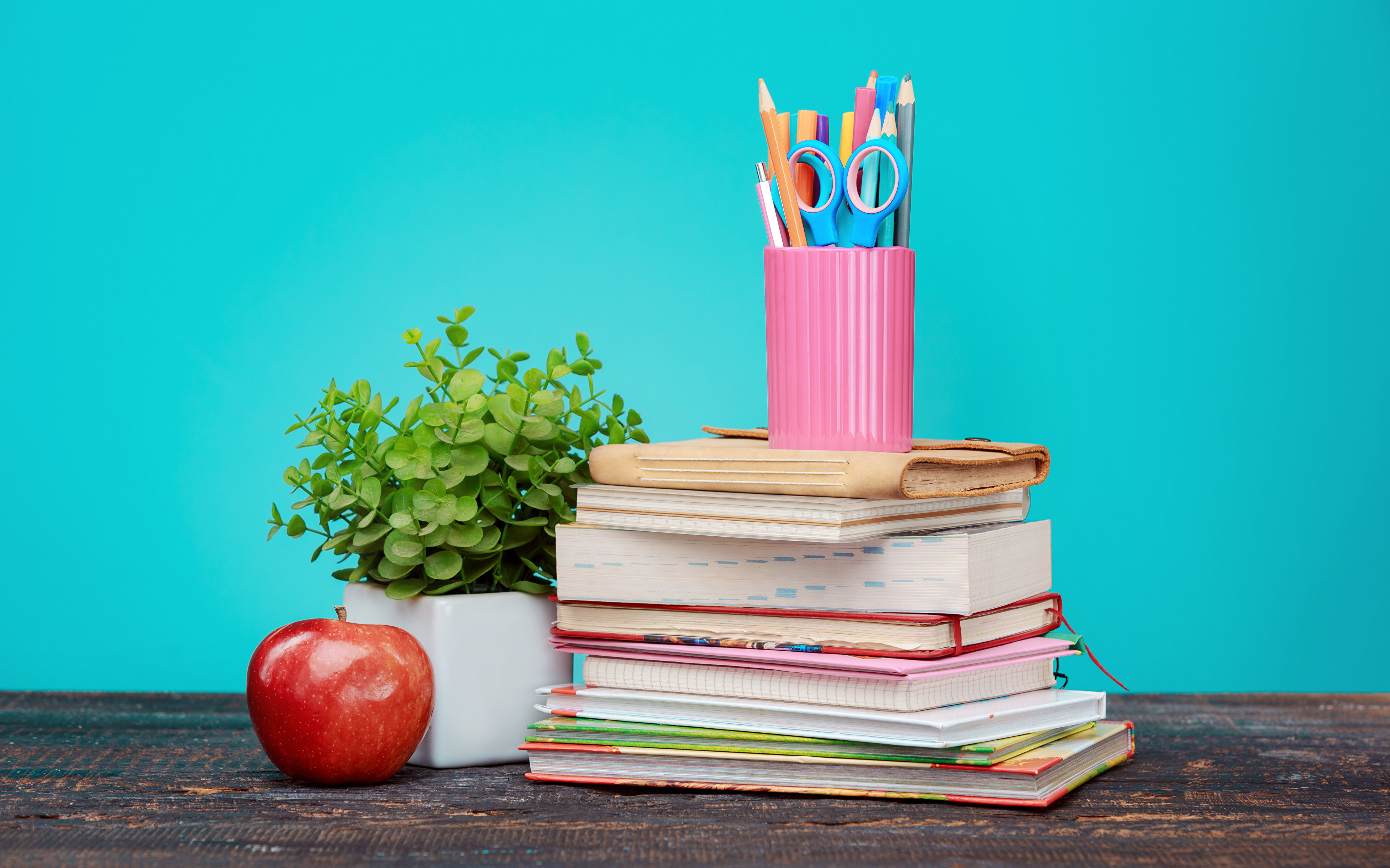 school_apples_wood_planks_colored_background_book_542037_3840x2400