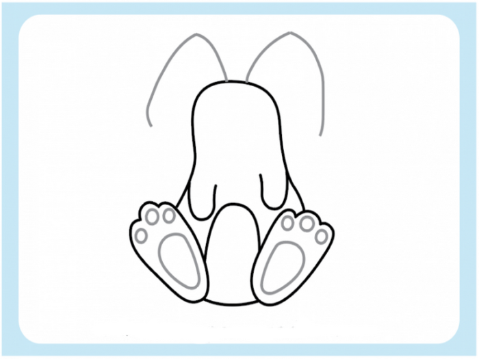 Лапка кролика рисунок