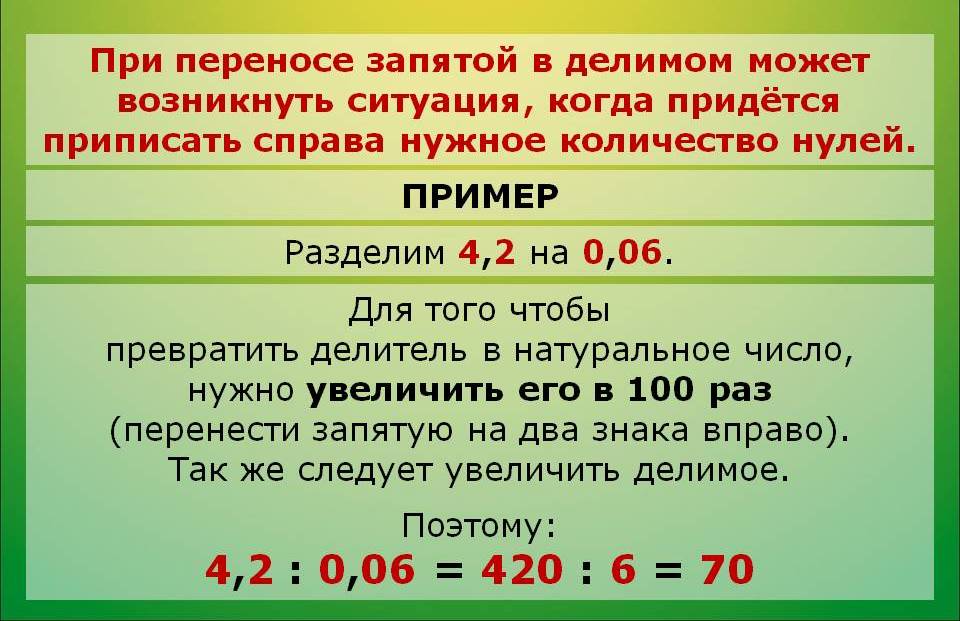 Делимое 60. Правило деления десятичных дробей 5 класс. Деление числа на десятичную дробь. Правило деления десятичных дробей на десятичную дробь. Правило деления десятичных чисел.