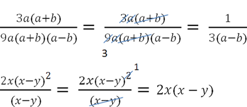 examples_of_reducing_algebraic_fractions_polynomials