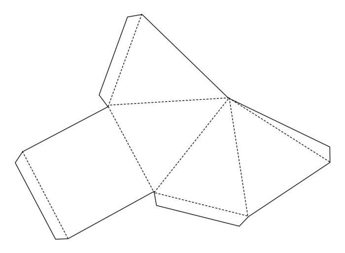 Фигура пирамида из бумаги схема с размерами