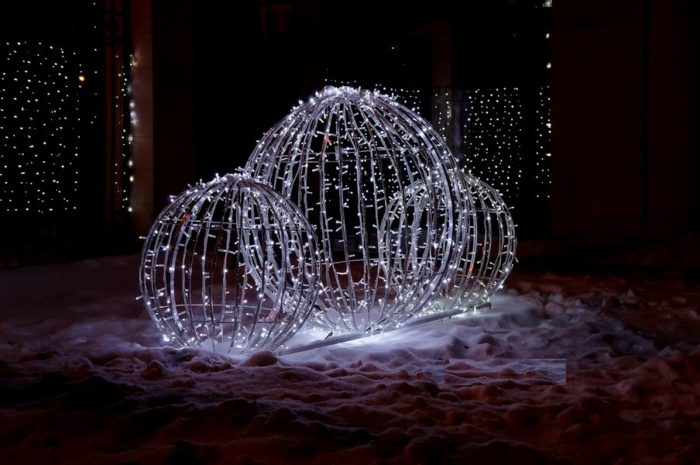 Модификации Светящиеся фигура «Сани Деда Мороза» (В120 Д220 Ш90см, 3D, 800LED)