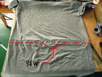 ÐÑоÑÑое плаÑÑе Ñвоими ÑÑками из двÑÑ
ÑÑÑболок: Ñоединение деÑалей