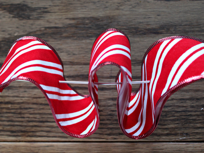 making-ribbon-candy-wreath