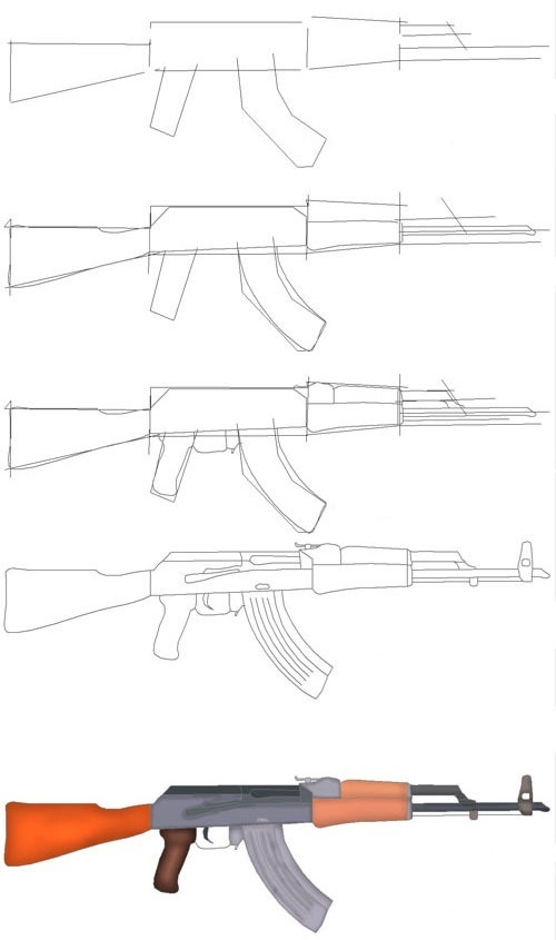 Рисунки военных автоматов