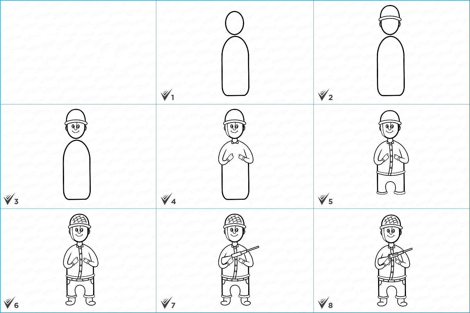 Схема рисования человека для детей старшей группы