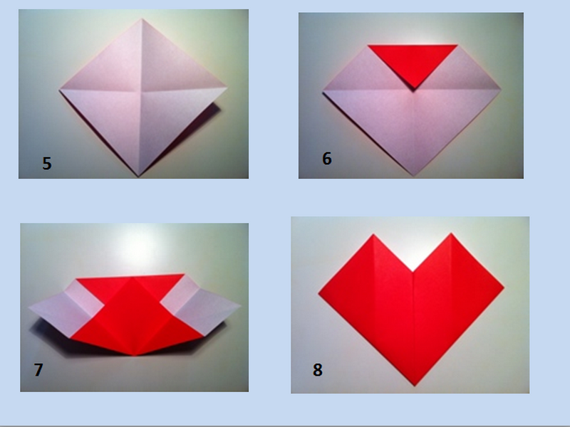 Валентинка в технике оригами. Оригами сердечко. Легкие сердечки из бумаги. Оригами сердечко для мамы.