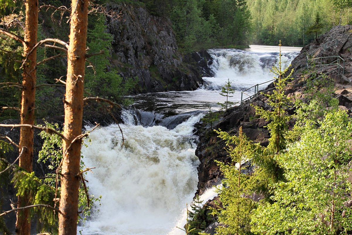 Высота водопада кивач в карелии