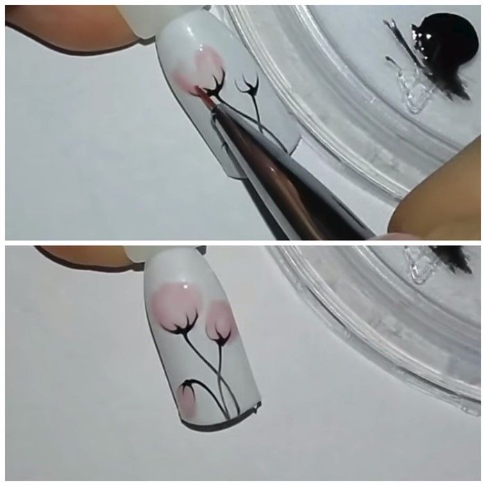 Как перенести рисунок на ноготь с ленты - 90 фото