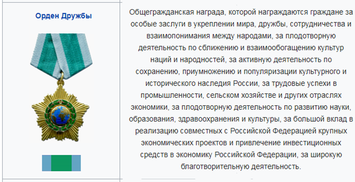 Награжденные орденом списки. Орден дружбы. Награды России за трудовую деятельность. Орден за особые заслуги Республики. Медаль за сохранение культурного и исторического наследия России.