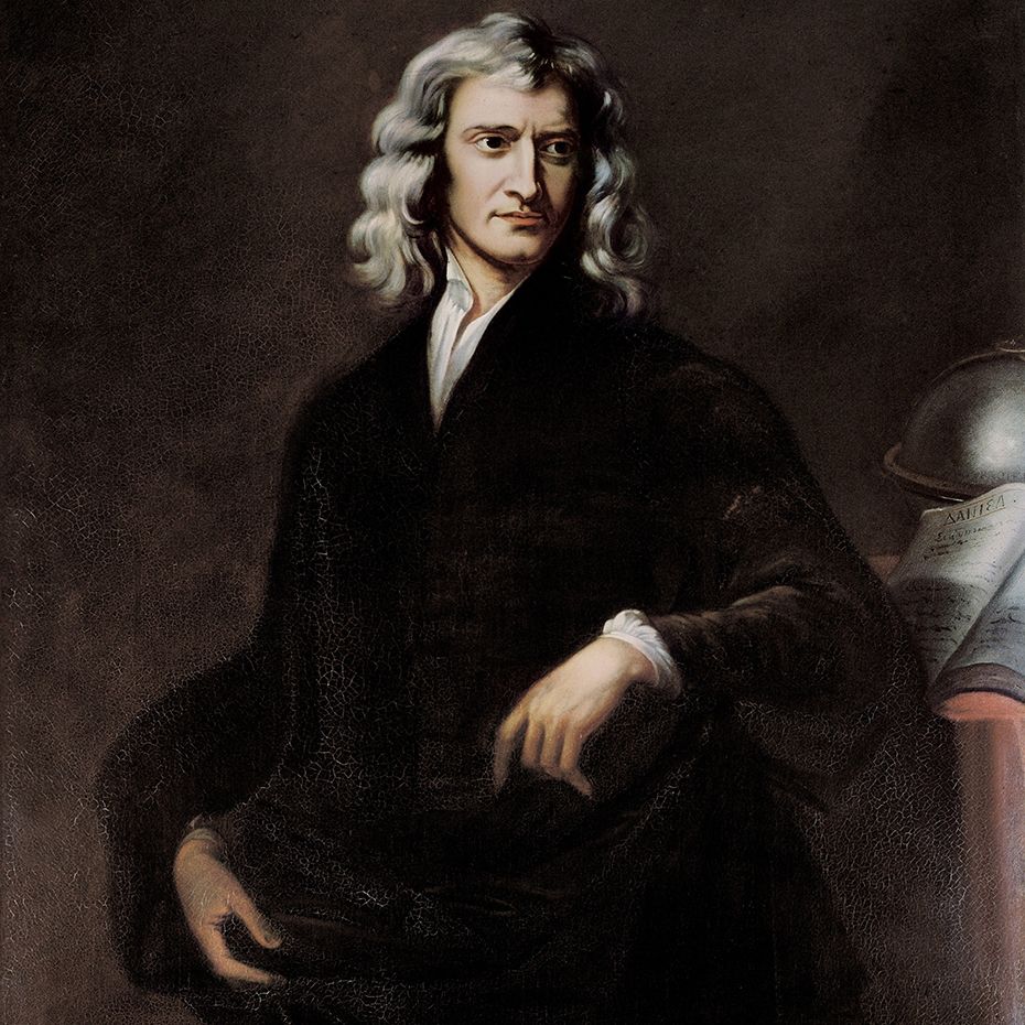 BARLOW, Thomas Oldham (1824-1895). Portrait of Isaac Newton. 1863. Baroque art. Oil on canvas. UNITED KINGDOM. London. The Science Museum - © Iberfoto/Everett Collection (546213)