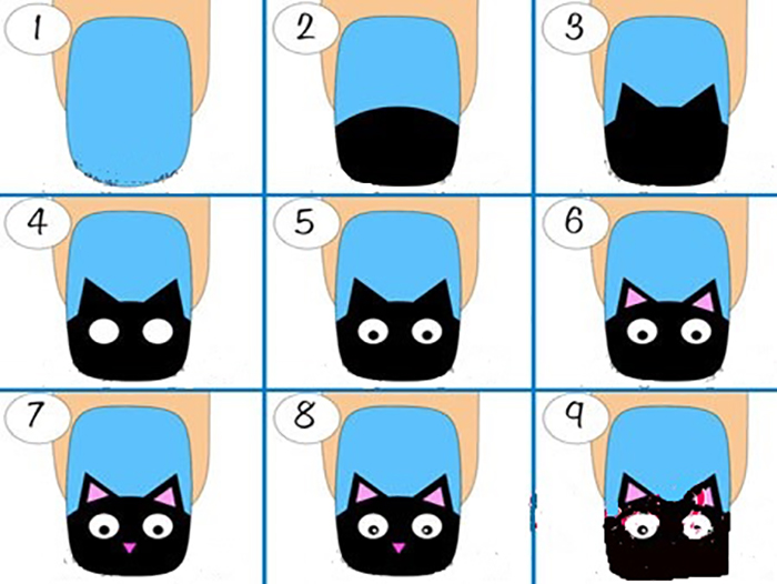 poshagovoe-risovanie-koshki-na-nogtyakh