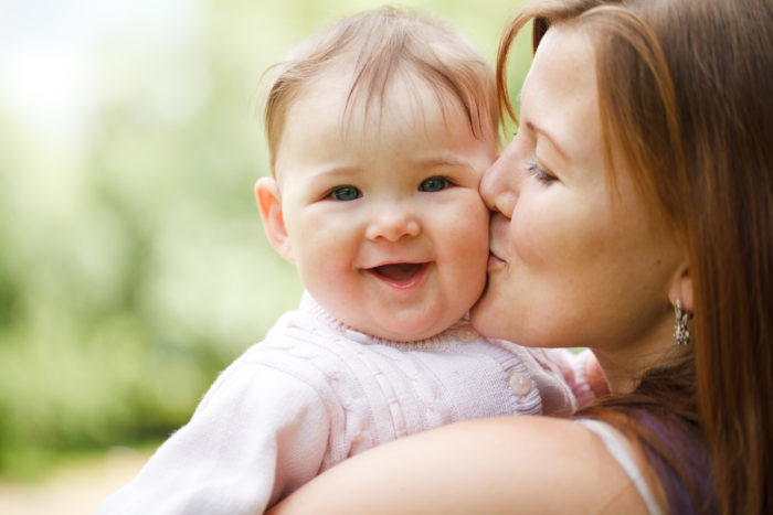 Mother with baby at outdoors