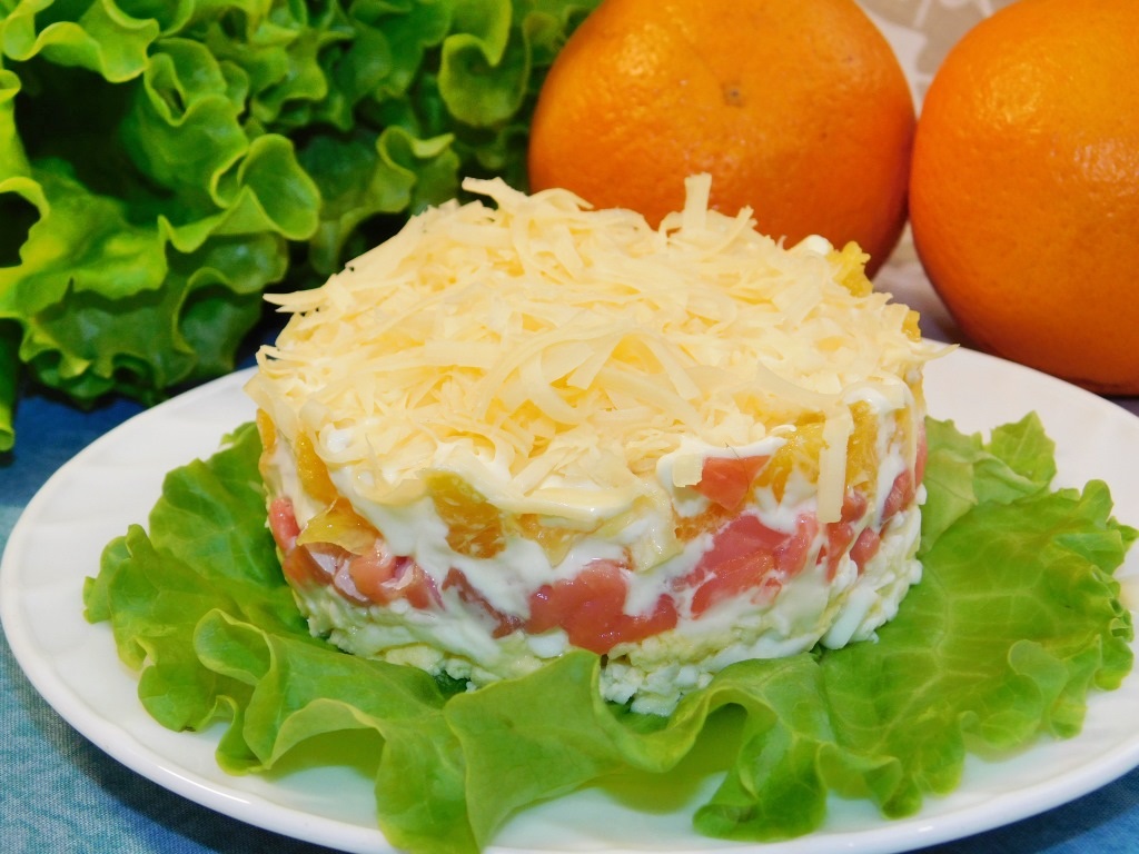 Салат из соленой семги рецепт с фото пошагово
