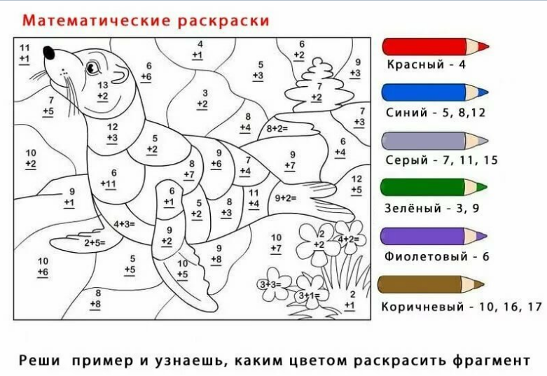 Математические картинки для детей 6 7 лет