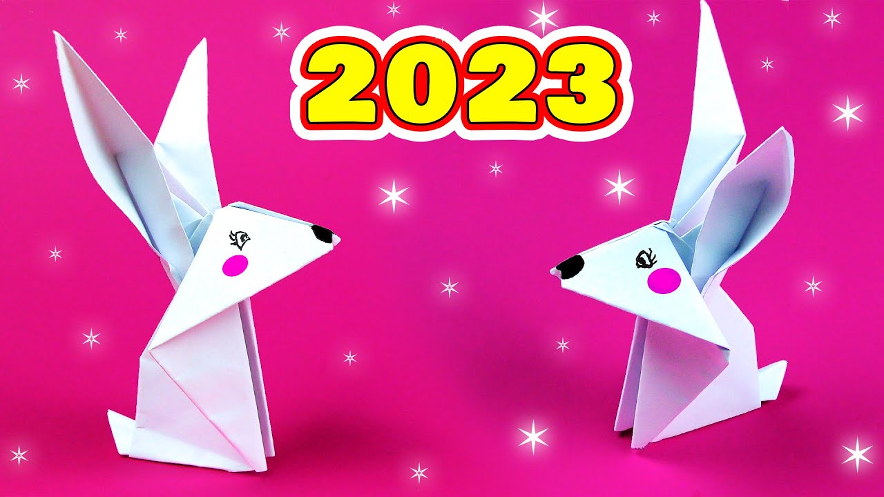 Оригами символ года кролик 2023