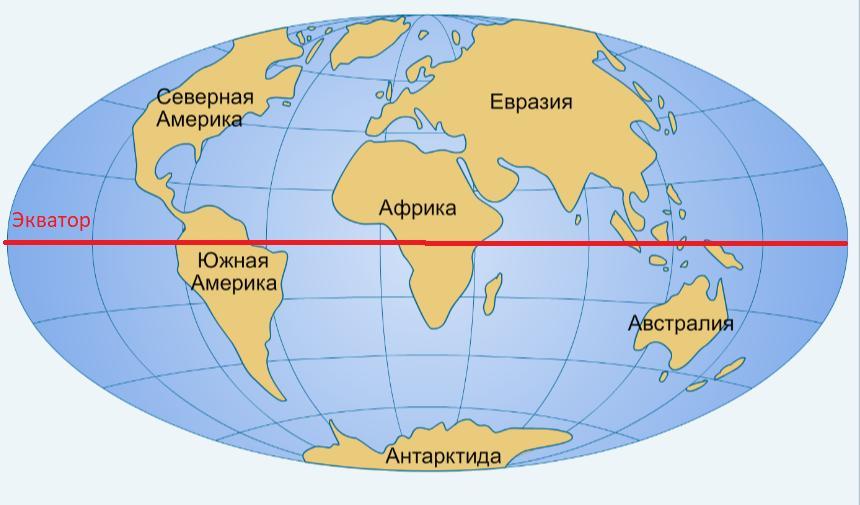 Карта с материками без названий