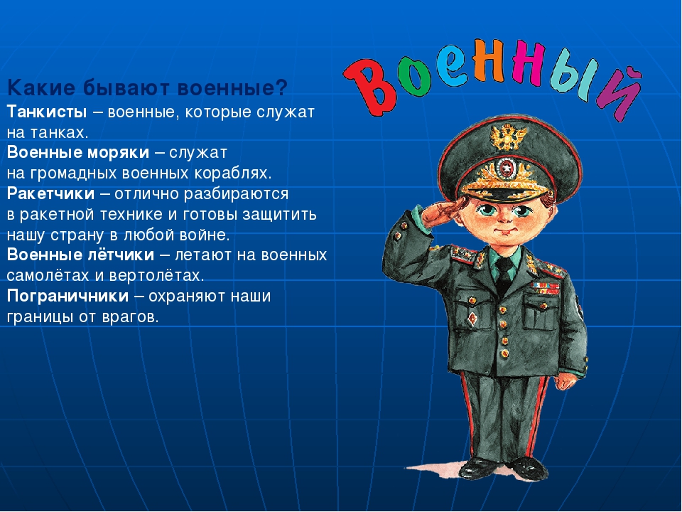 Проект о военных профессиях