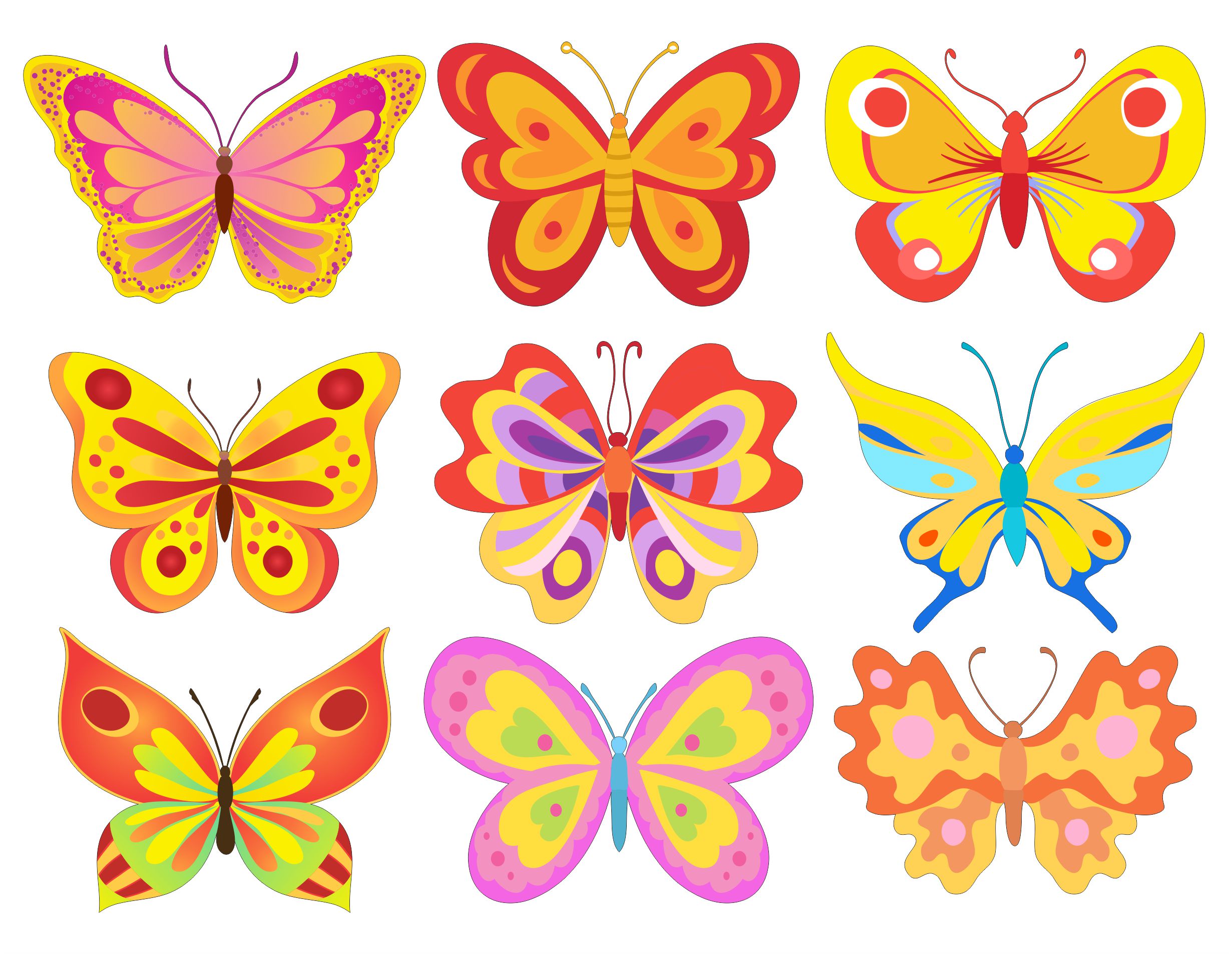 Цветной трафарет. Разноцветные бабочки. Бабочки для вырезания цветные. Бабочки трафареты для вырезания цветные. Бабочки трафарет цветные.