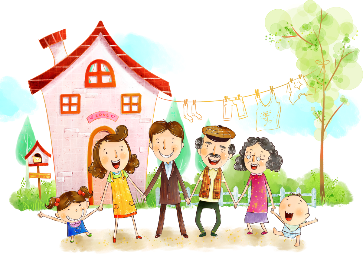 Нарисованная семья. Семья мультяшная. Семья картинки для детей. Рисунок на тему счастливая семья.