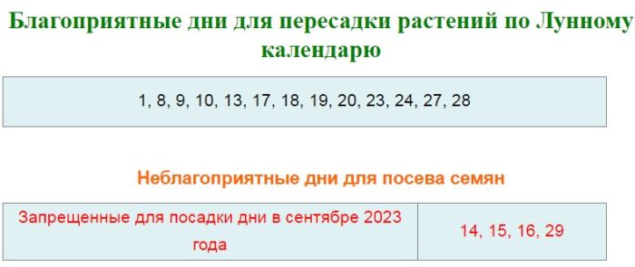 Благоприятные дни для посадки октябрь 2023 года