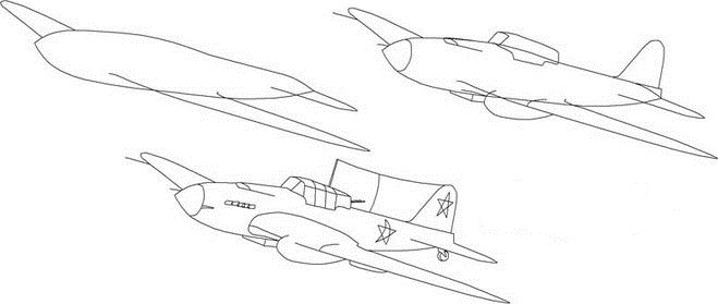Как нарисовать военный истребитель поэтапно