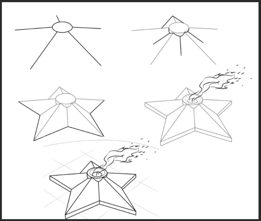 Как поэтапно нарисовать орден победы поэтапно